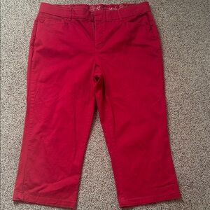 JM Collection Red Capris Size 16
